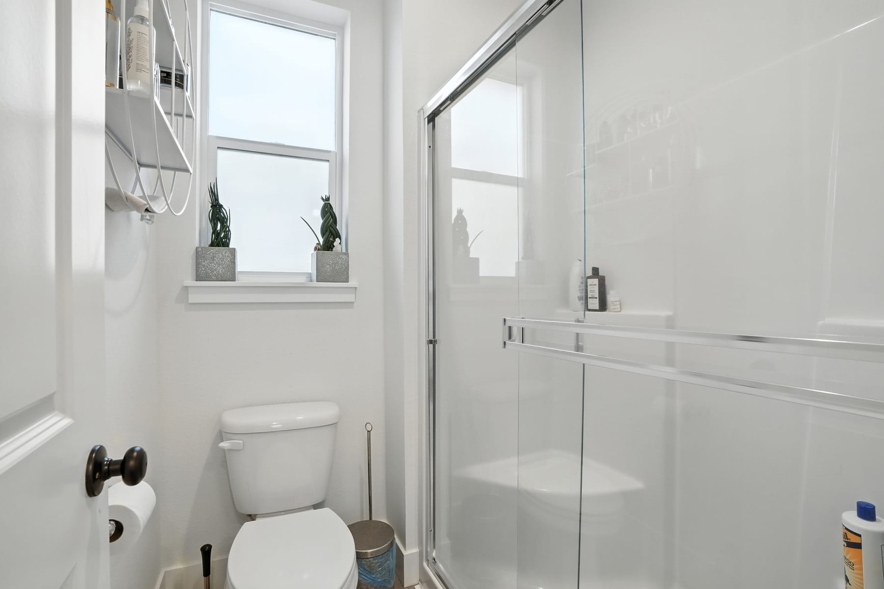 Bathroom with glass shower
